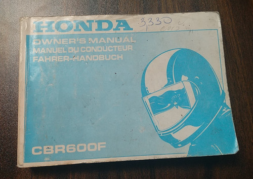 Honda cbr600f owner - honda, manual