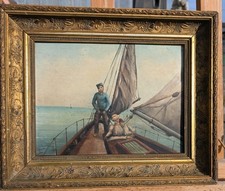 Huile sur toile signée E