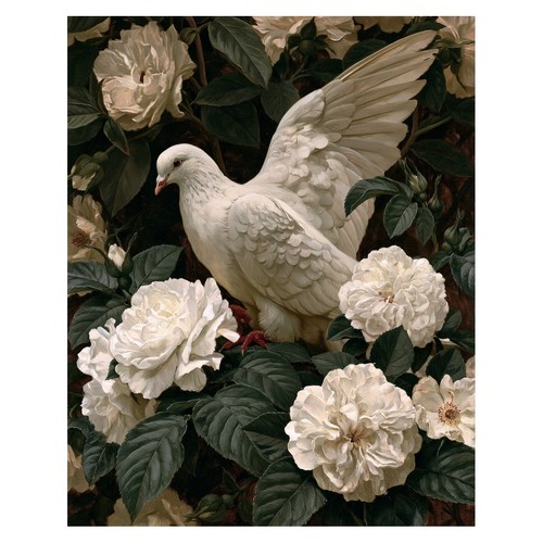 Poster colombe bianche - colombe, |