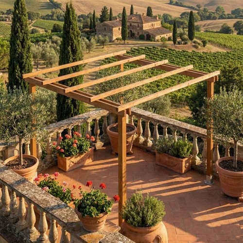 Pergola legno 240x240 cm - pergola,