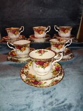 Royal Albert Tazze The Servizio 6 trio Old Country Roses 