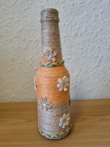 Bottiglia riciclata decorata - , a
