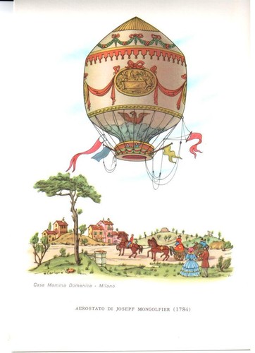 Cartolina aerostato - cartolina, j