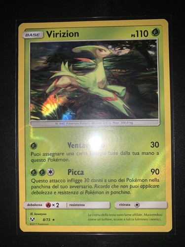 Carta pokémon virizion holo - virizion,