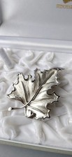 Spilla foglia argento Trifari