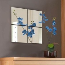 Set 4 Specchi Quadrati Mosaico