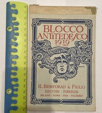 Blocco Antitedesco 1919 R. Bemporad & Figli Editori Firenze Milano Roma Pisa Pal