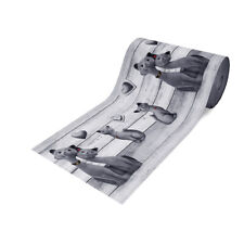 Tappeto Guida Passatoia Corsia Cucina Gomma Antiscivolo a Fantasia Gatti Grigio