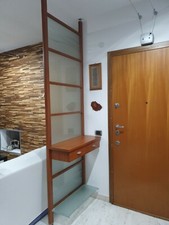 Parete divisoria legno e vetro