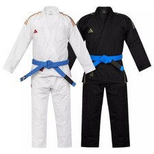 Adidas Response BJJ Gi Nero Bianco Tuta Jiu-Jitsu Uomo Uniforme Ripstop