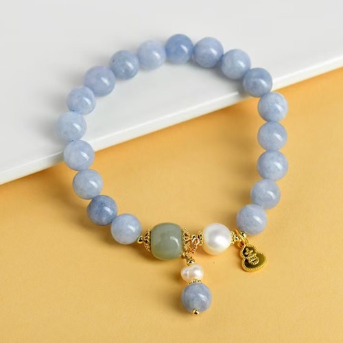 Bracciale acquamarina naturale - bracciale,