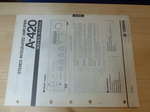 Manuale servizio yamaha - manuale,