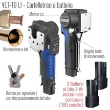Cartellatrice elettrica Value con due batterie VET-19LI tubi 1/4 3/8 1/2 5/8 3/4