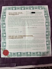 Garanzia Submariner Warranty Paper 16613 Documento Original Genuine