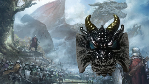 Men angry medieval dragon - men's,