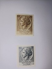 Francobollo siracusano 5 Lire, Gomma Integra+ siracusano da 20 lire