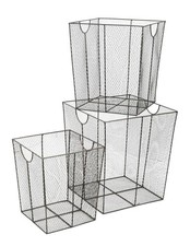 Un set di 3 contenitori in ferro replica design retrò decorazione