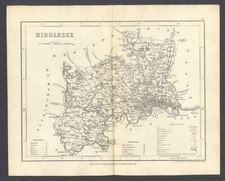 MIDDLESEX , MAPPA ,incisione