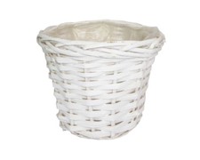 Cachepot Bianco Treccia D.16