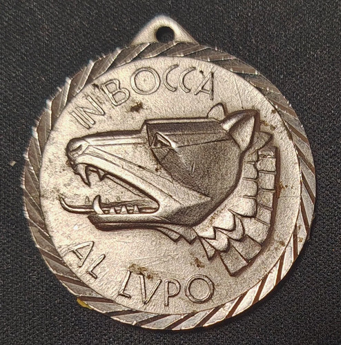 Medaglia bocca lupo in - bocca, al