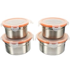  4 Pcs Ciotola Con Coperchio Ciotole Insalata Da Portata Contenitore