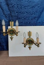 Coppia Antichi Applique Bronzo