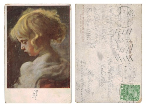 Vintage postcard portrait of - postcard,