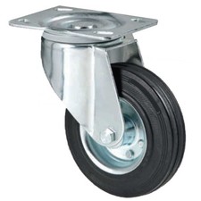 Ruota girevole 100x30 gomma