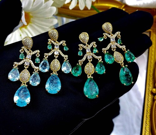 Orecchini goccia con zirconi - con,