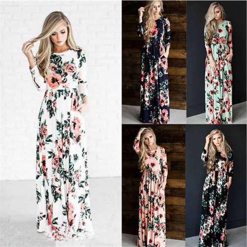 Abito floreale donna boho - , maxi