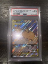 Raichu & Alolan Raichu GX 221/236 Sun & Moon-Unified Minds Holo PSA 10 GEM come nuovo