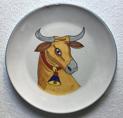 Piatto ceramica tondo con - tondo,