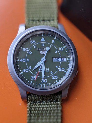 Montre seiko snk805k2 vert - seiko, 5