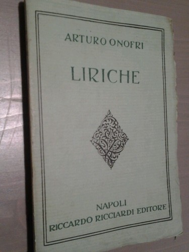 Arturo onofri liriche - arturo,