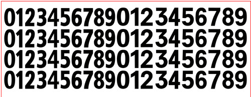 Decalcomanie decals chiffres - decalcomanie,