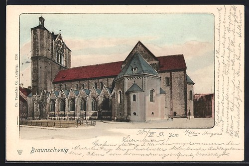 Cartolina brunswick duomo - brunswick,,