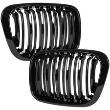 ANTERIORE GRIGLIA MASCHERINA - NERO LUCIDO PER BMW 3 E46 97-01