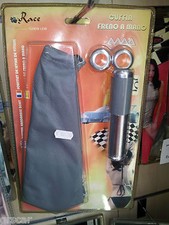 Cuffia Copri Leva Freno a Mano + Impugnatura Tuning Grigio alluminio cromato