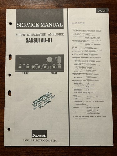 Sansui amplificatore - sansui, au-x1