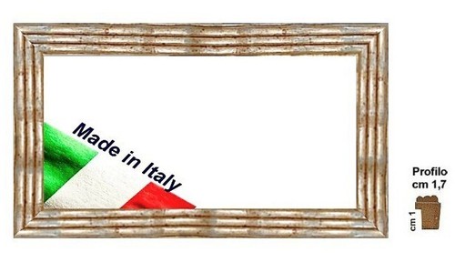 Cornice argentoin legno con