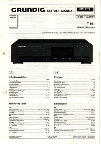 Grundig manuale servizio - grundig,