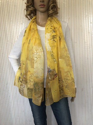 Foulard sciarpa seta - sciarpa, gialla