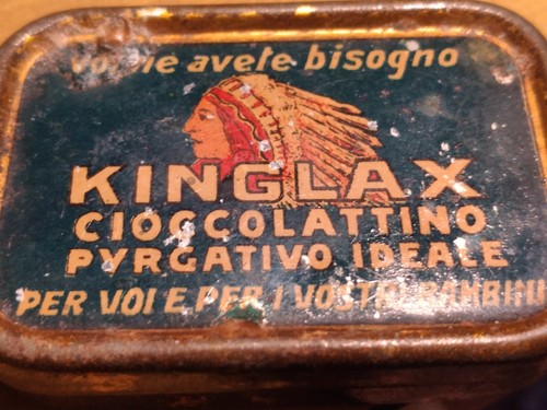 Antica rara scatola latta - antica,