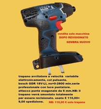 trapano avvitatore attacco esagonale 6mm. bosch DGR 18-LI professional   0-2800G