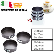 Tortiere a Cerniera Stampo per Torte Set 3 Teglie Antiaderenti Fondo Rimovibile