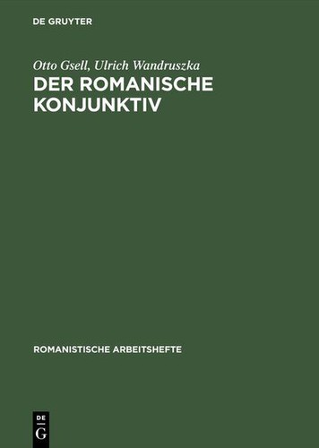 Der romanische konjunktiv - der,