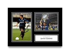 Foto firmata Javier Zanetti A4