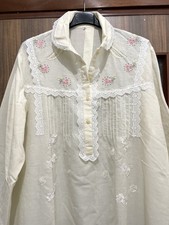 Vintage Camicia Da Notte Ricamata