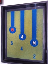 Giuliano GHELLI "COMPOSIZIONE M" opera storica del 1967 - cm 40x30 Possenti Baj 