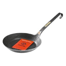 Turk Padella Forma Libera Forgiata a Caldo, con Manico a Gancio Ø34cm, Grigio Nero